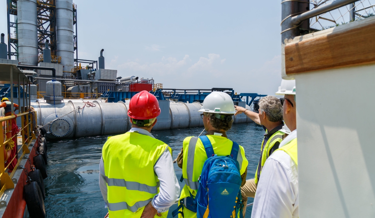 A view of Kivuwat project in Lake Kivu. The recent discovery of hydrocarbons in Rwanda has sparked excitement and optimism across the country. Sam Ngendahimana