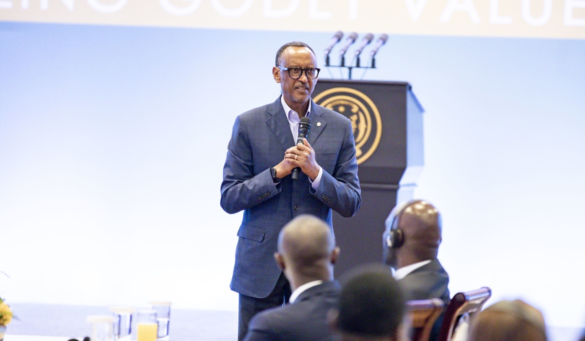 President Paul Kagame addresses delegates  at the 30th annual National Prayer Breakfast at Serena Hotel on Sunday, January 19. All Photos by Emmanuel Dushimimana