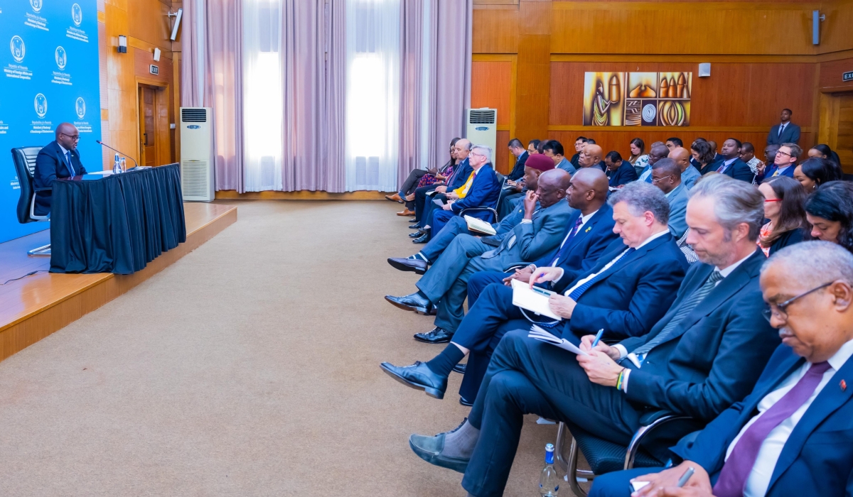 Members of the diplomatic corps accredited to Rwanda during a meeting with Minister of Foreign Affairs Olivier Nduhungirehe on December 9, 2024. Courtesy