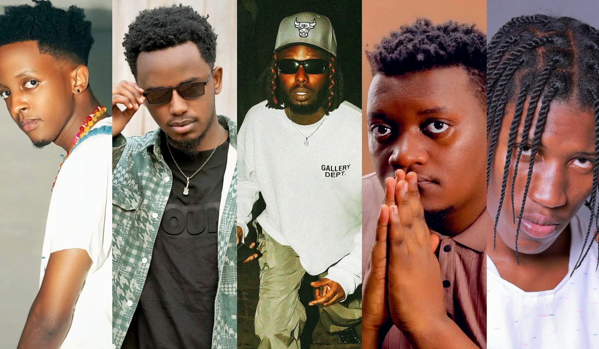 L-R Kompressor, Huybbie, Kevin Klein, Muriro, and Juni Quickly—our top picks for the producers to watch in 2025.