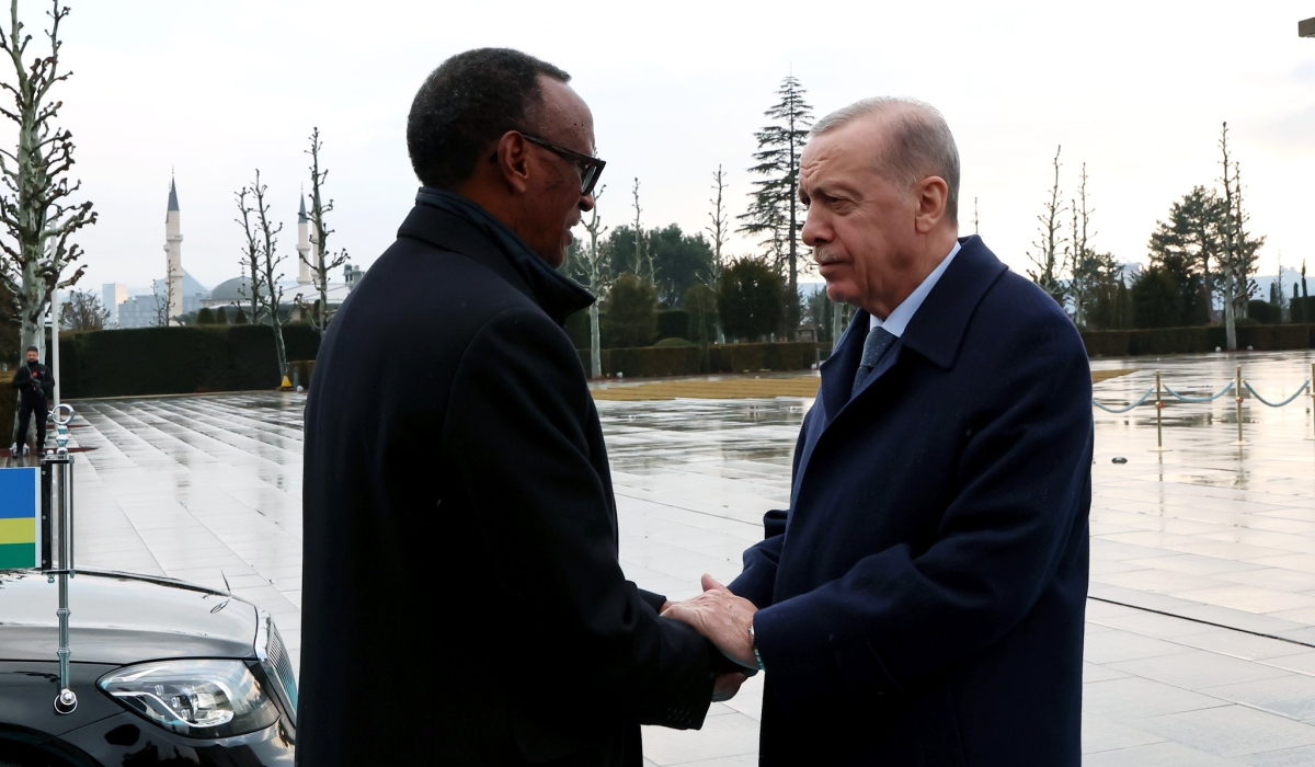 President Paul Kagame and his Turkish counterpart, Recep Tayyip Erdoğan, on Thursday, January 23. Village Urugwiro