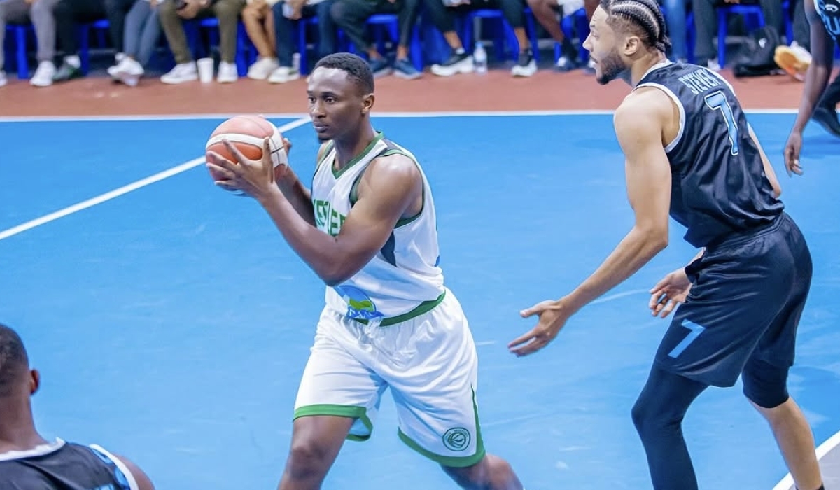 Elie Kaje, one of Kepler&#039;s star players runs away with the ball during the game.