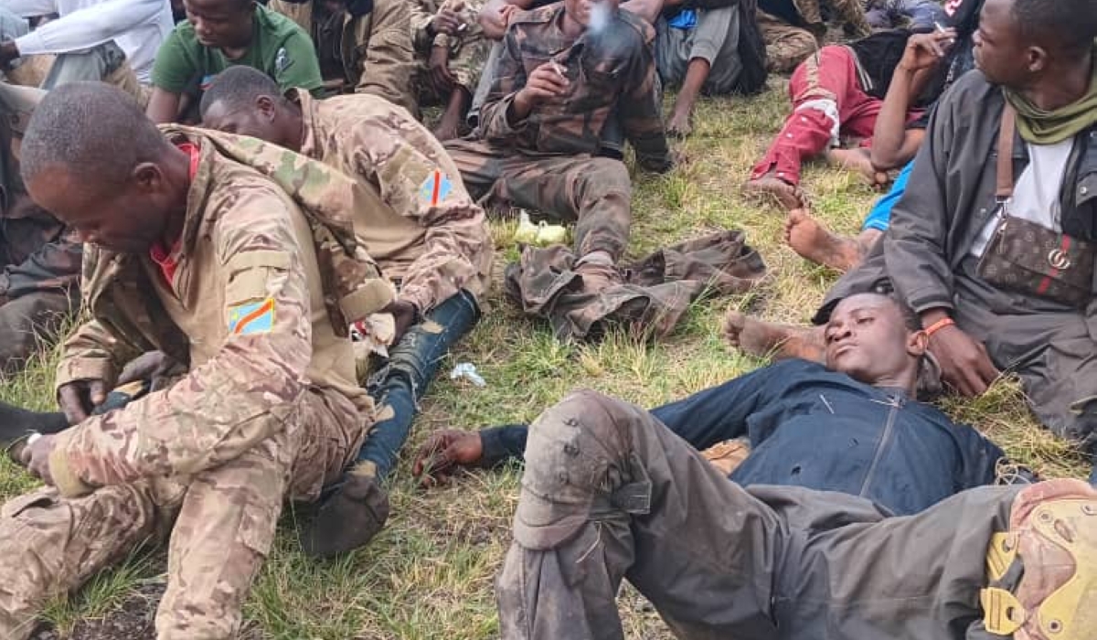 Captured fighters from DR Congo government coalition in Goma. M23’s entry into Goma, despite the futile efforts of the UN, SADC, and around 1,500 European mercenaries, has triggered a media and diplomatic firestorm. 