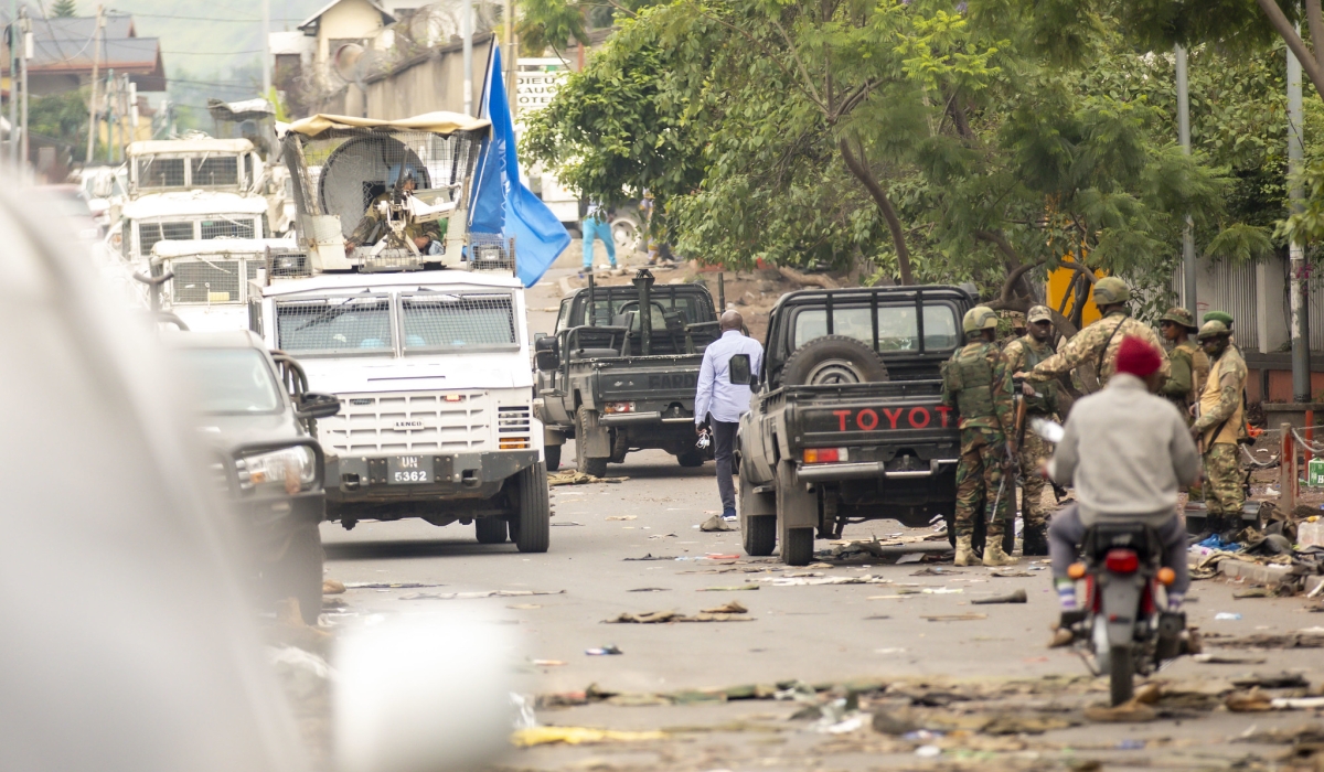 M23 rebels captured Goma this week. Seen here patrolling some parts of the city.
