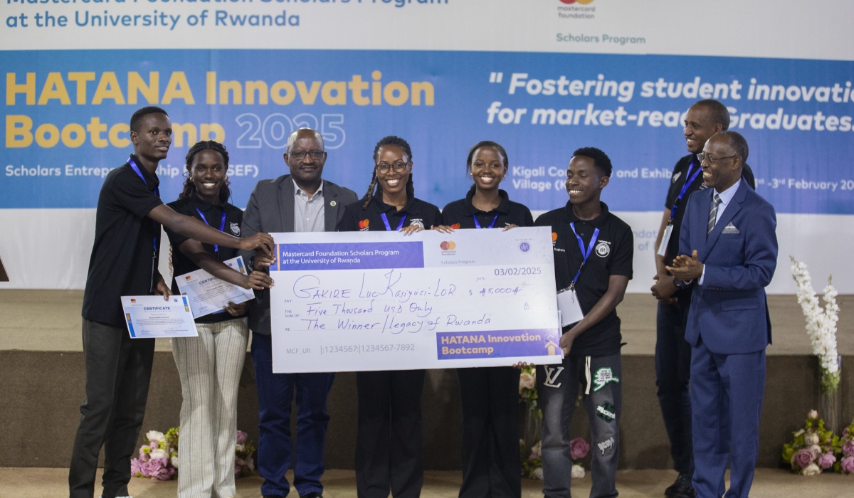 The event was organised through the Mastercard Foundation Scholars Program at the University of Rwanda , held from February 1-3. Craish Bahizi