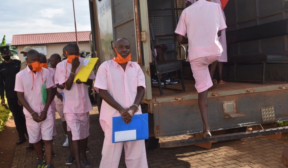 Theoneste Nsengimana, the creator of YouTube channel Umubavu TV and his co-accused. The High Court in Kigali on February 4 resumed the trial of vlogger Théoneste Nsengimana and his co-accused. Courtesy