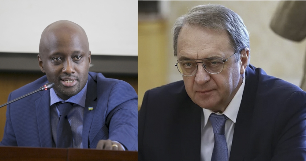 Rwanda’s foreign affairs minister Olivier Nduhungirehe held a phone conversation with Russia’s Deputy Foreign Minister Bogdanov Mikhail Leonidovich. Courtesy