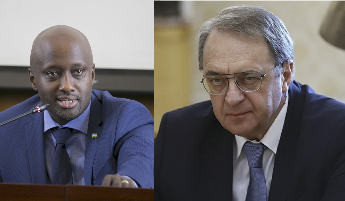 Rwanda’s foreign affairs minister Olivier Nduhungirehe held a phone conversation with Russia’s Deputy Foreign Minister Bogdanov Mikhail Leonidovich. Courtesy