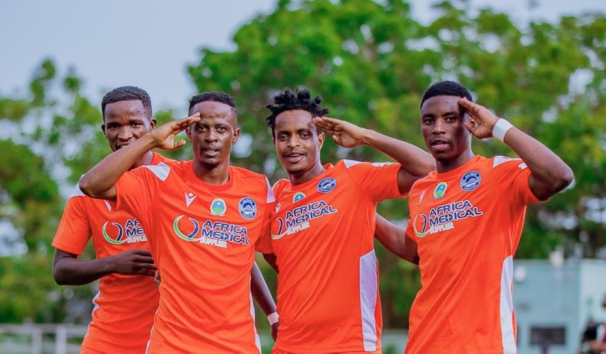 Veteran midfielder Haruna Niyonzima (2nd Left) was pleased to score on his return to AS Kigali with his goal securing three points from Saturday