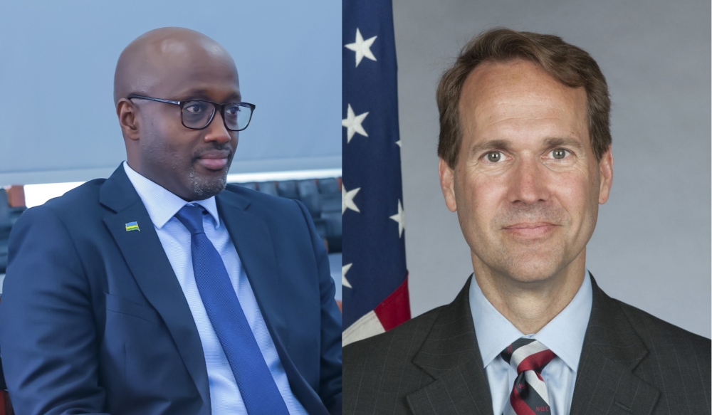 Minister of Foreign Affairs and International Cooperation, Olivier Ndungirehe, held talks with Amb. Troy Fitrell, the Acting U.S. Assistant Secretary of State for African Affairs, on February 12. Courtesy
