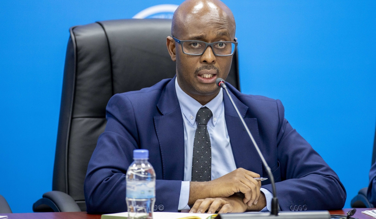 The Minister of Finance and Economic Planning, Yusuf Murangwa, briefs journalists on the newly announced tax reforms, on Tuesday, February 11. Photo by Craish Bahizi
