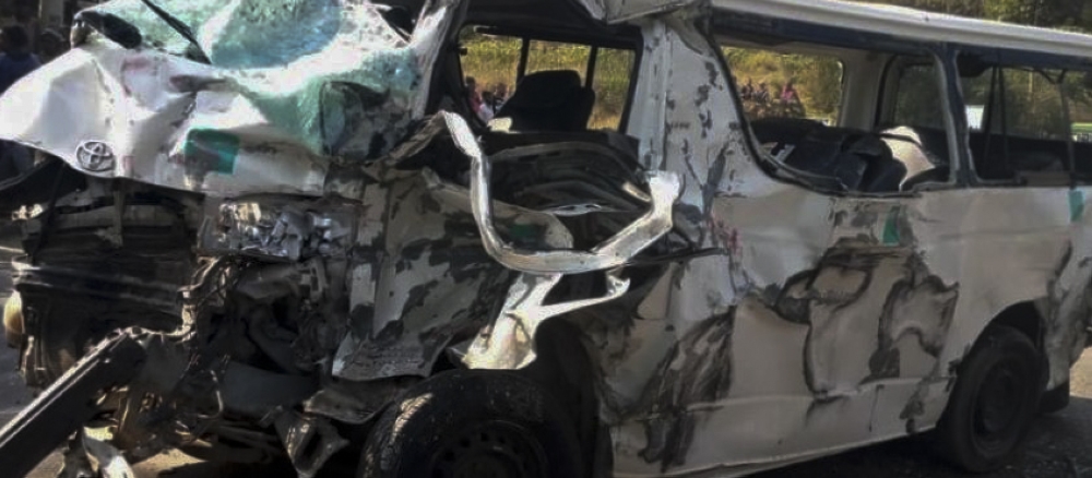 The accident which occurred at around 7 a.m., involved a minibus traveling from Gakenke District in the Northern province to Kigali with 19 passengers on board. 