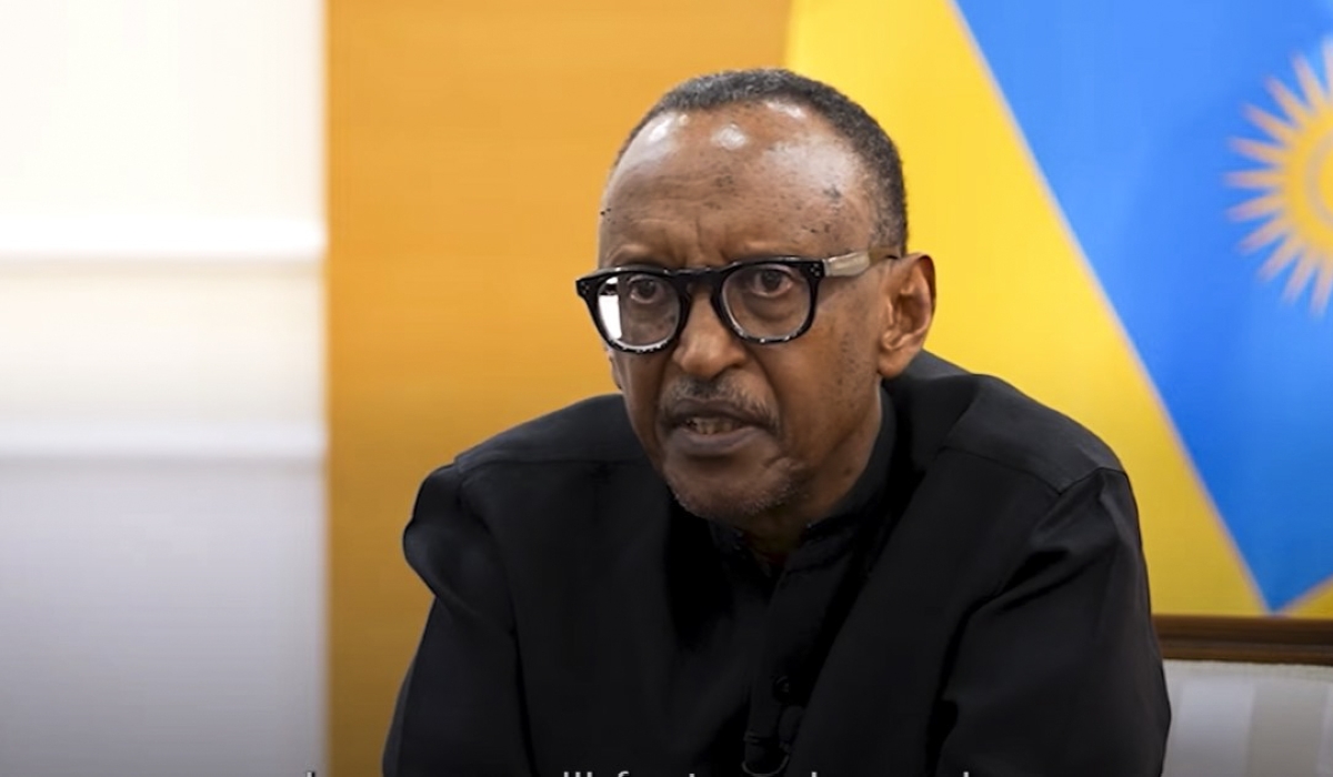 President Paul Kagame during an interview with the French magazine, Jeune Afrique in Kigali. Courtesy