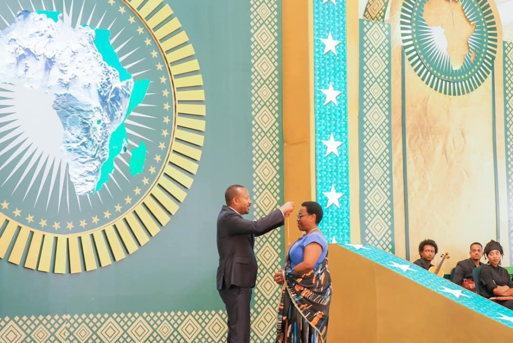 Monique Nsanzabaganwa the Deputy Chairperson of the African Union Commission (AUC), was recognised as She completed her mandate of four years on Febuary 17. Courtesy