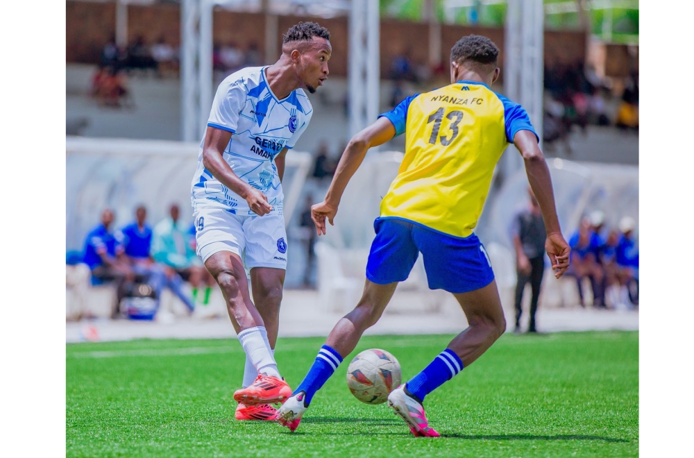 Police FC forward Lague Byiringiro during the second leg match at Kigali Pele Stadium-courtesy 
