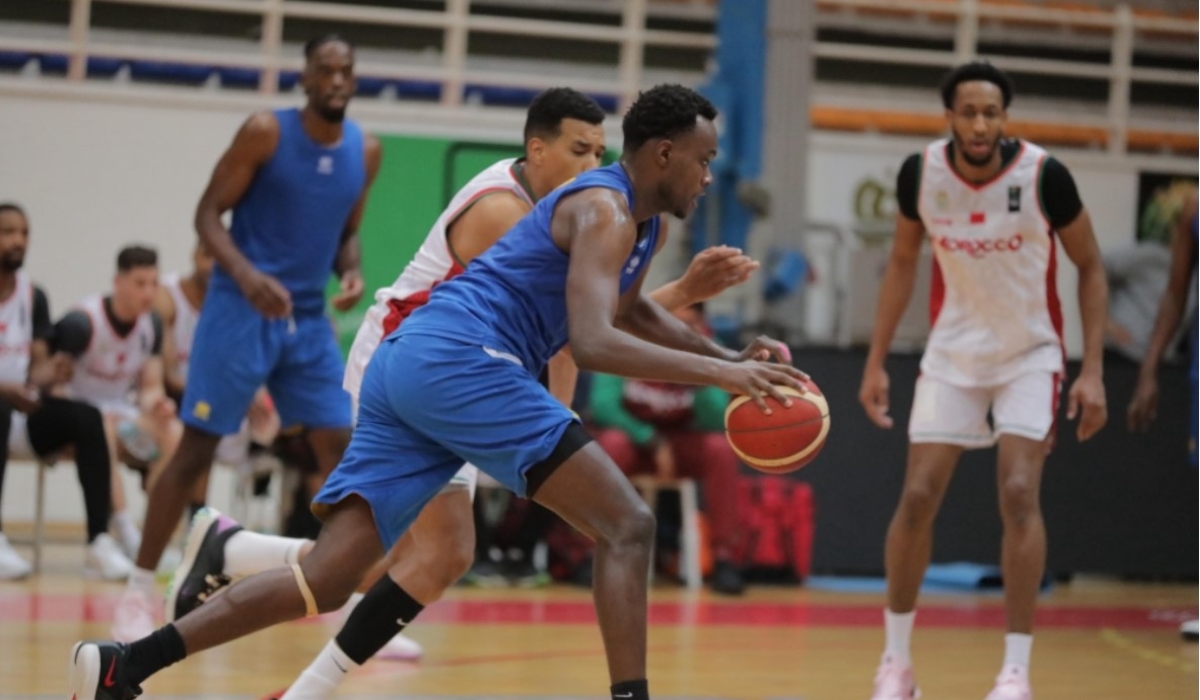 National basketball team during a friendly game against Morrocco on Thursday. Damas Nkotanyi