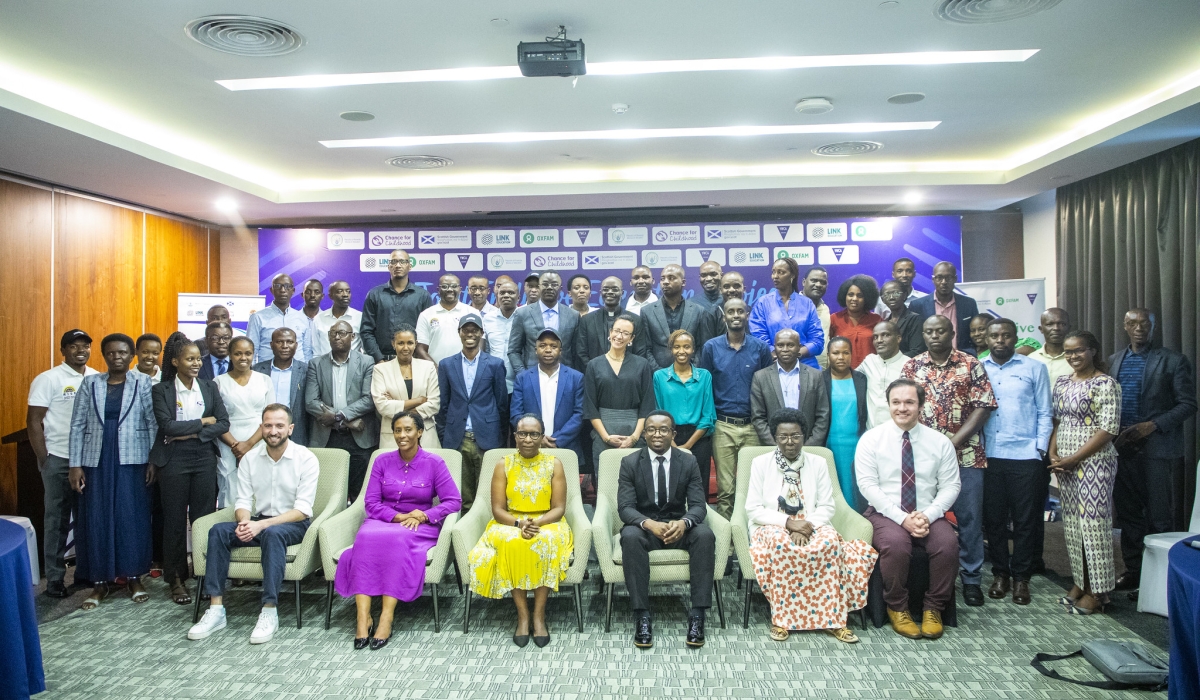 Officials and participants pose for a group photo during a joint gathering on key education initiatives supported by the Scottish Government on February 18.