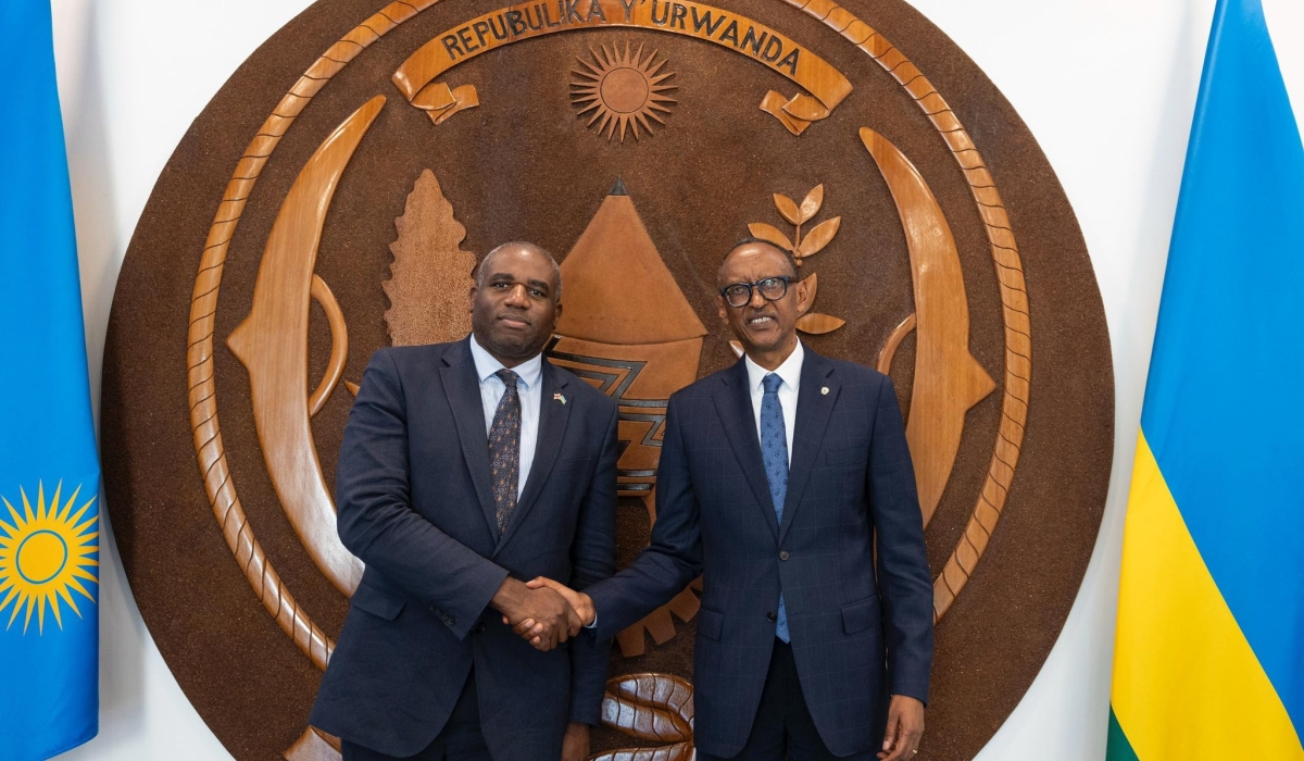 President Paul Kagame, meets with David Lammy, the Foreign Secretary of the United Kingdom  at Village Urugwiro on Saturday, February 22. Photo by Village Urugwiro