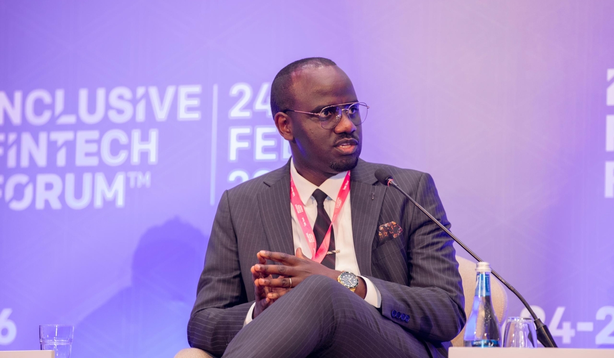 Felix Nkundimana, the CEO of Jali Finance at IFF speaks during the launch of an application platform dubbed ‘JaliKoi App’