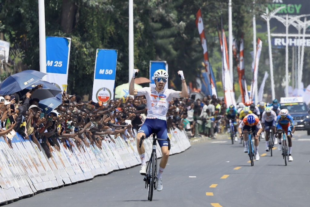 TotalEnergies roder Joris Delbove took the yellow jersey in Tour du Rwanda after winning fourt stage in Karongi on Thursday, February 27-courtesy