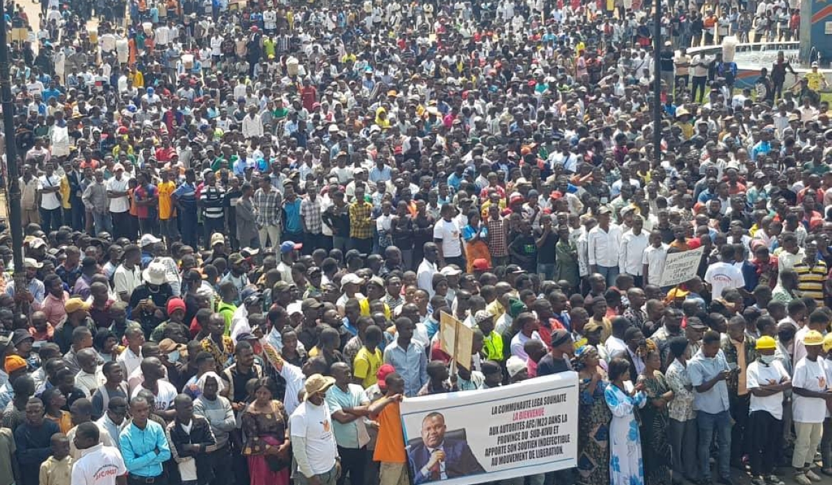A number of people were killed  when explosives hit a huge crowd of people who had turned up for an AFCM23 meeting in Bukavu on Thursday, February 27. Courtesy