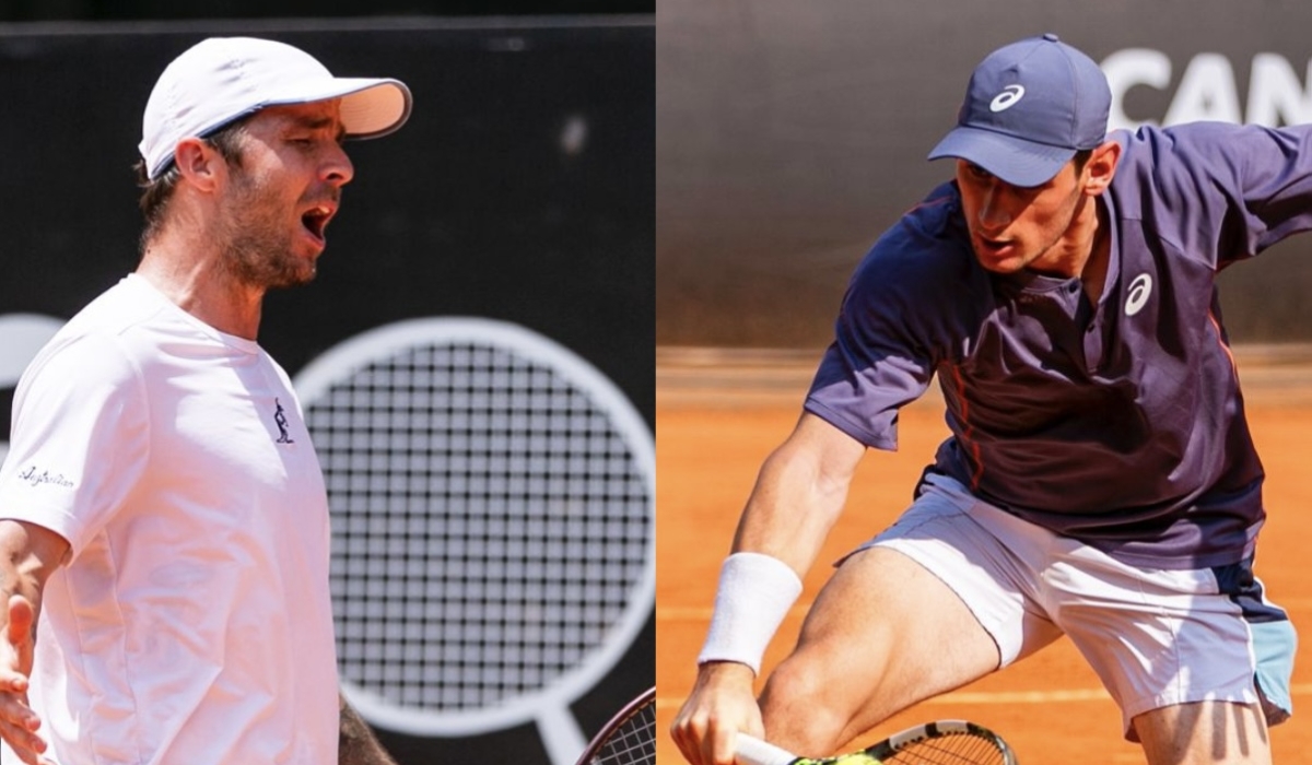 Slovakian Andrej Martin (R) takes on France&#039;s Valentin Royer in the final of ATP Challenger 75 on Saturday, March1, at IPRC-Kigali Ecology Tennis Cub-courtesy