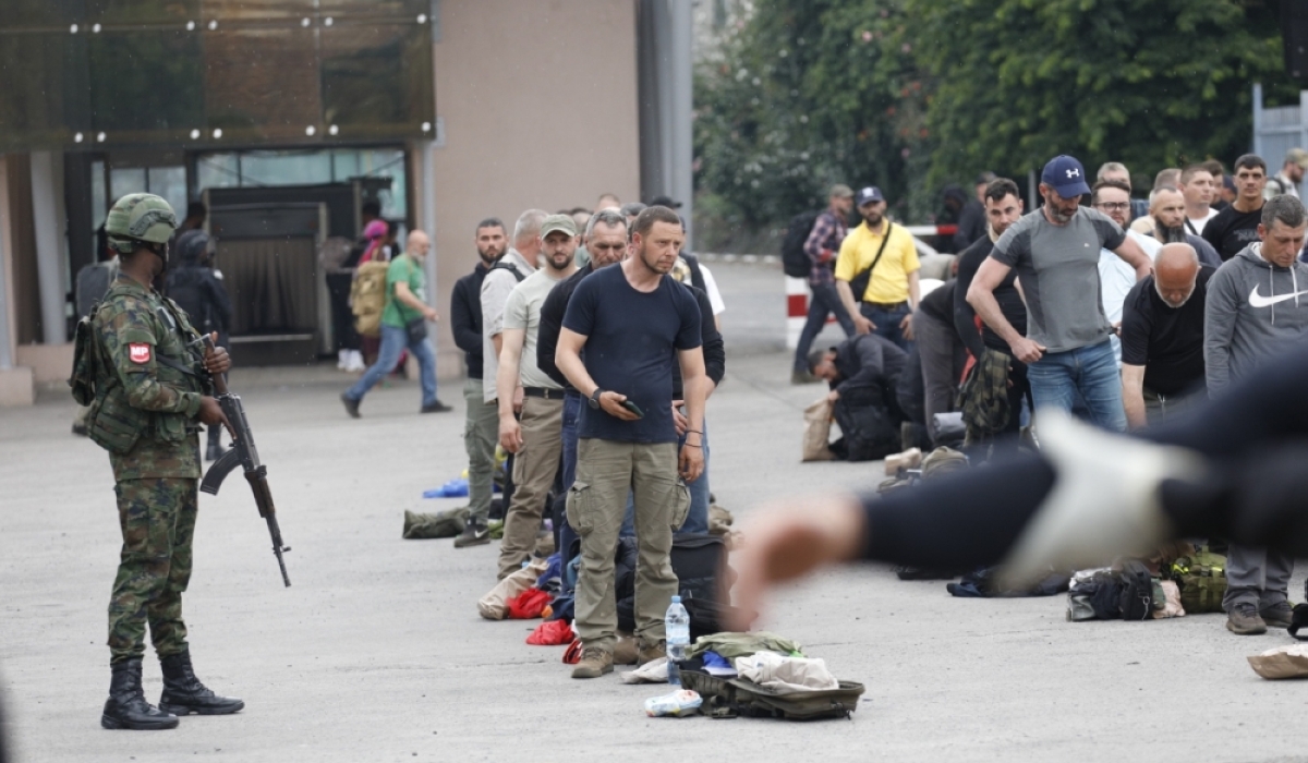 Close to 300 European mercenaries surrendered to M23 rebels and were allowed to cross into Rwanda before they were facilitated to take flights to their countries on Wednesday, January 29. PHOTOS BY EMMANUEL DUSHIMIMANA