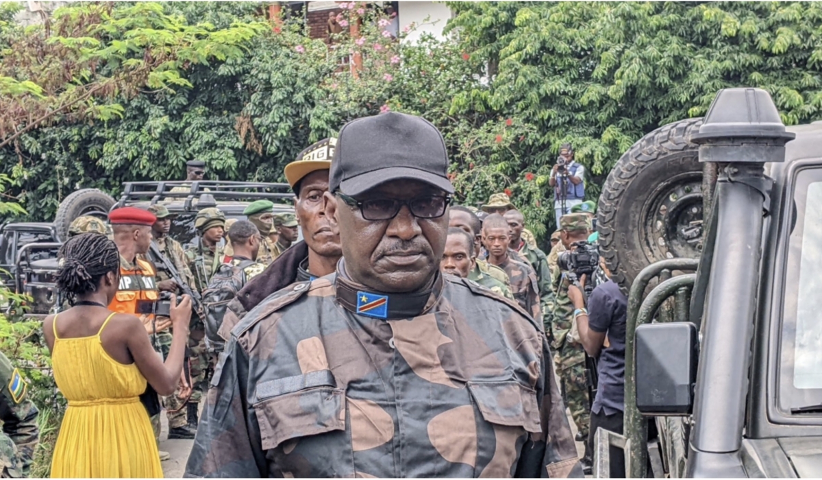 ‘Gen’ Ezechiel Gakwerere, 61, a senior member of the DR Congo-based FDLR genocidal militia, was among 15 militia fighters handed over to Rwandan authorities by AFC/M23 rebels at La Corniche One Stop Border Post in Rubavu District, on Saturday, March 1. PHOTO BY GERMAIN NSANZIMANA