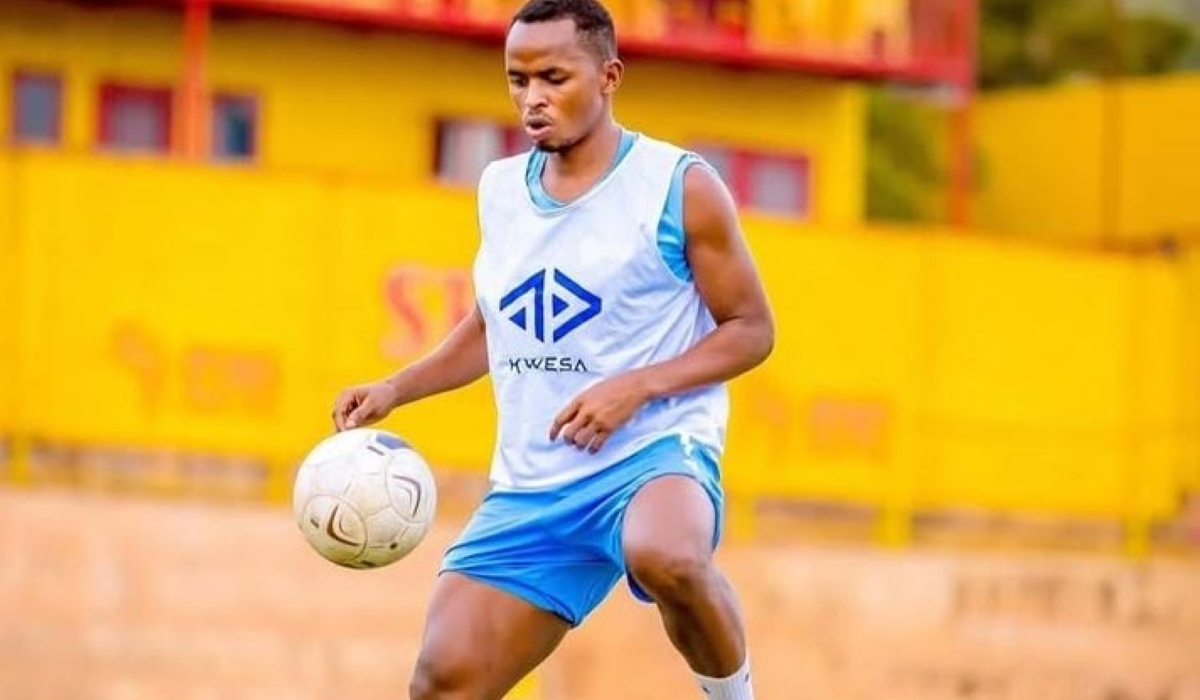 Rayon talisman Kevin Muhire is back to training ahead of the must-win encounter with APR on Sunday at Amahoro Stadium-courtesy
