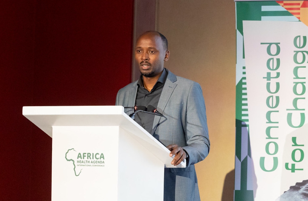 Dr. Sabin Nsanzimana, the Minister of Health, while addressing the audience at the Africa Health Agenda International Conference (AHAIC) on March 4, about how Rwanda is tackling the fight against cancer.