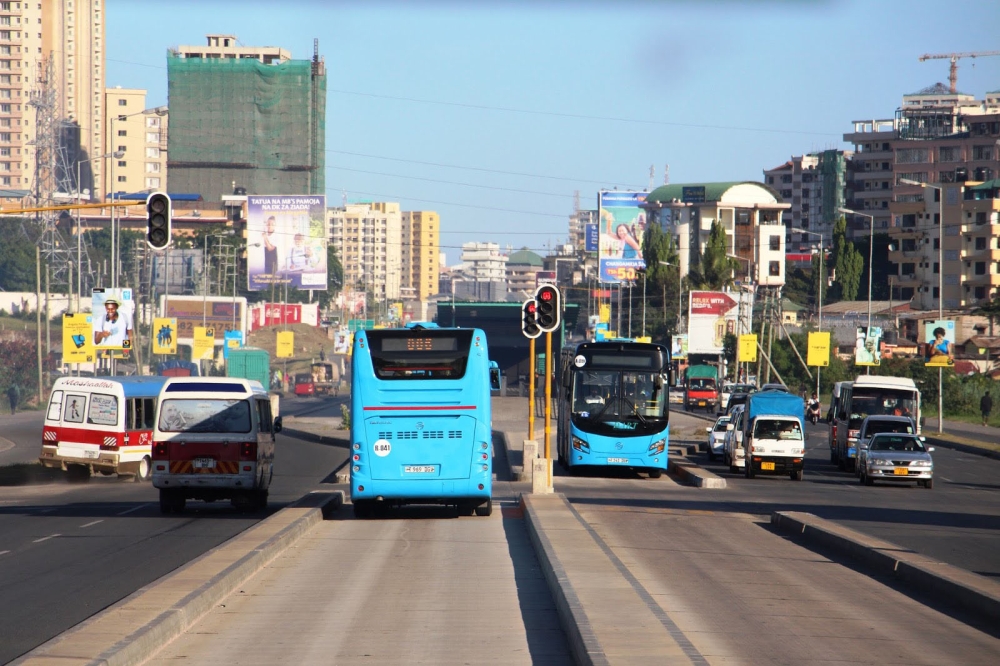A view of Tanzania&#039;s newly constructed highways in Dar Es Salaam.