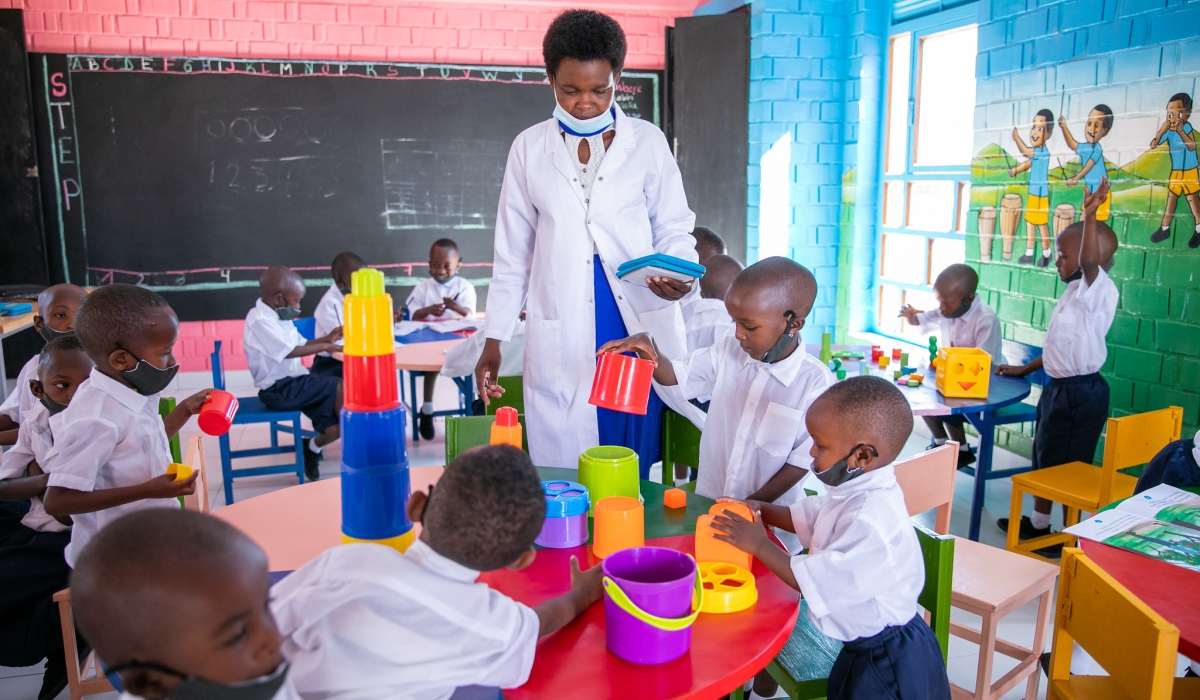 Children at Munini  Early Childhood Development (ECD)  in Nyaruguru District. PHOTO BY OLIVIER MUGWIZA