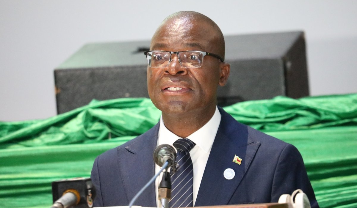 Amon Murwira, Zimbabwe’s Foreign Affairs Minister addresses delegates at the joint meeting