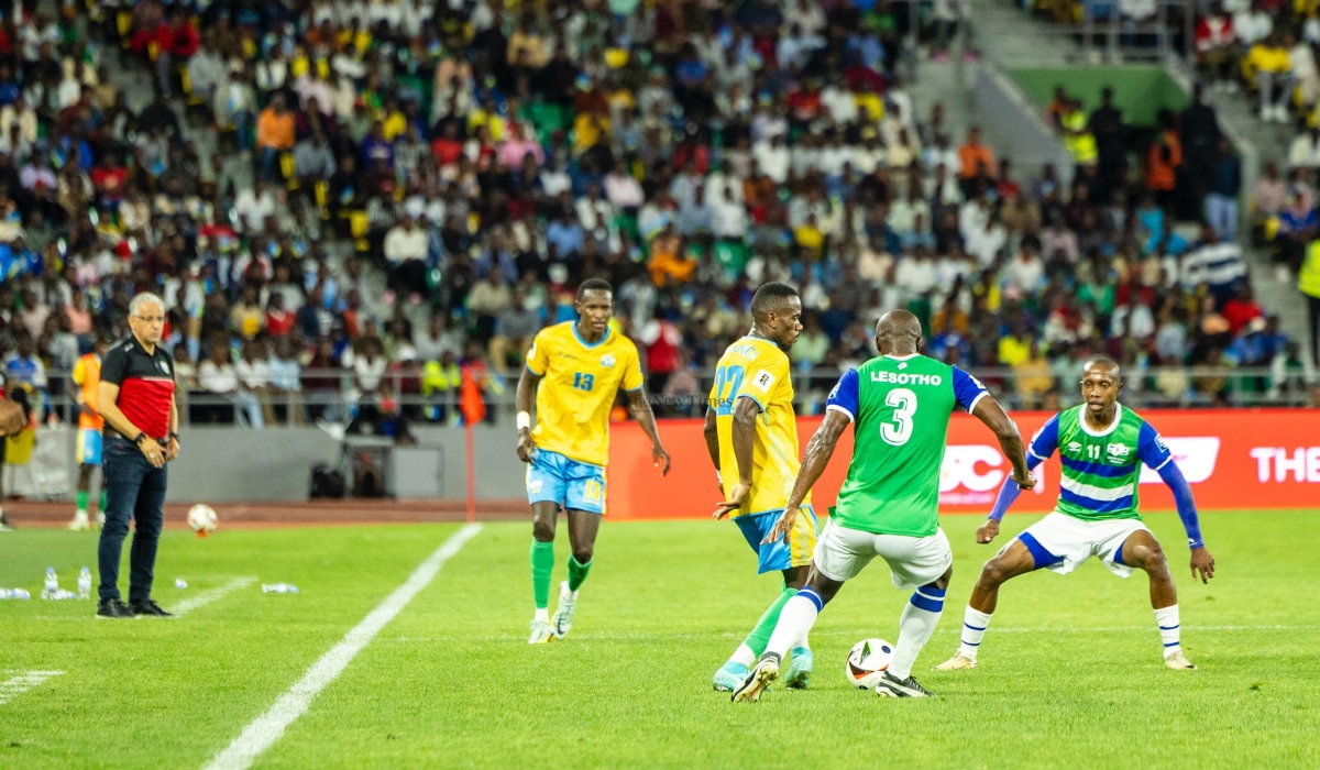 Rwanda were held to a 1-1 draw at home by Lesotho in the World Cup 2026 qualifying match held at Amahoro Stadium on Tuesday, March 25-Photos my Olivier Mugwiza
