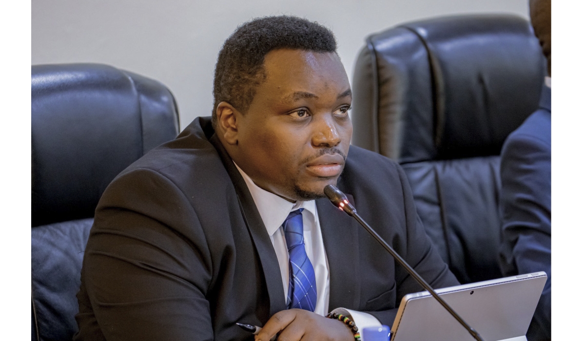 The Minister of State for National Treasury at the Ministry of Finance and Economic Planning, Godfrey Kabera, addresses members of the Chamber of Parliament’s Committee on State Budget and Patrimony on Tuesday, March 25. Courtesy