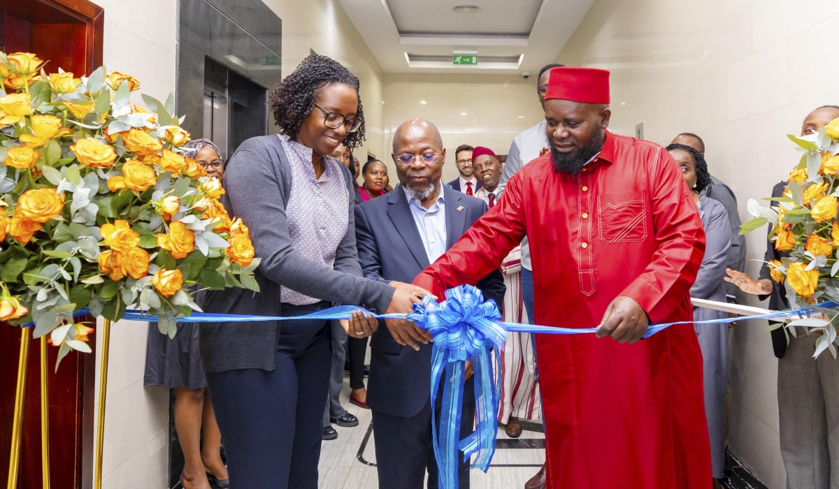 Bank of Kigali CEO Dianne Karusisi officiallly launches a new Institutional Banking space aimed at enhancing banking services and products for institutions operating in Rwanda at Kigali Heights&#039; BK branch. Courtesy