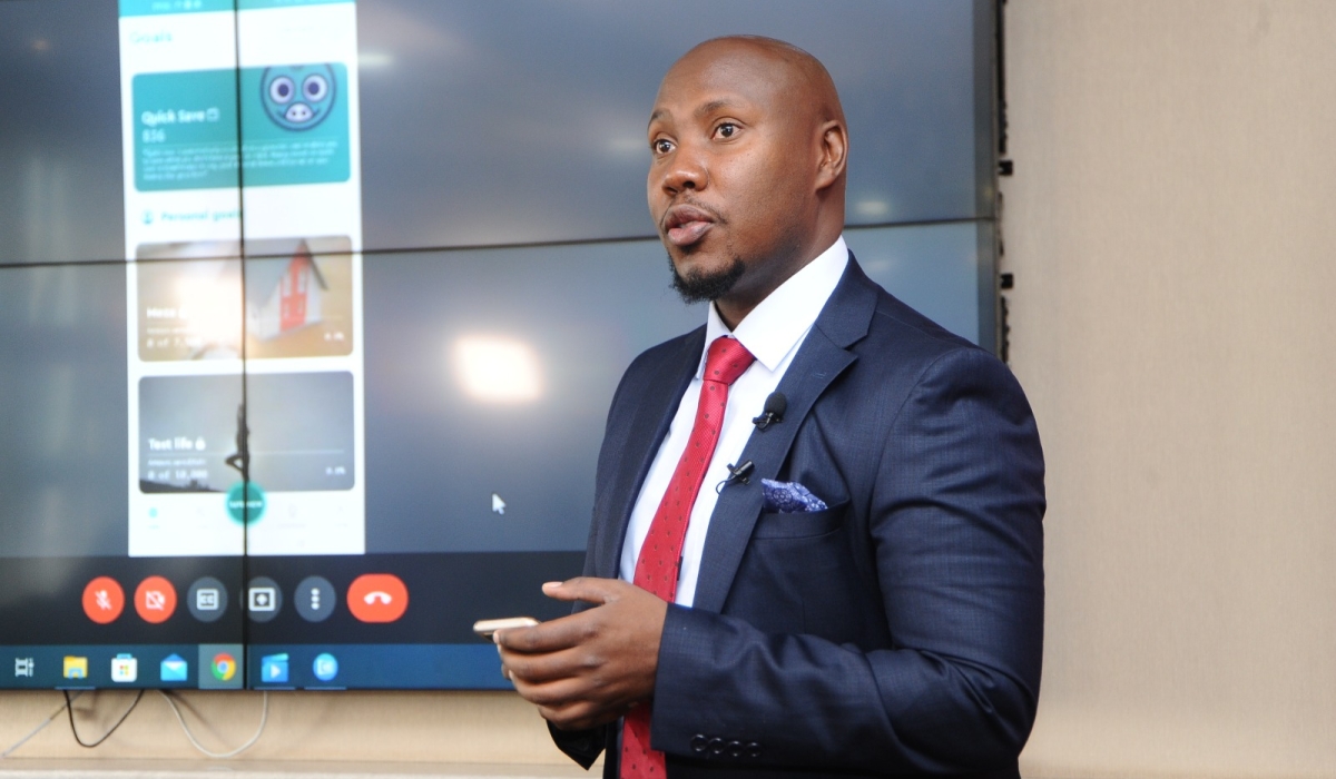 Samuel Njuguna, CEO of Moneto Ventures presents Tunzi app at a past event.