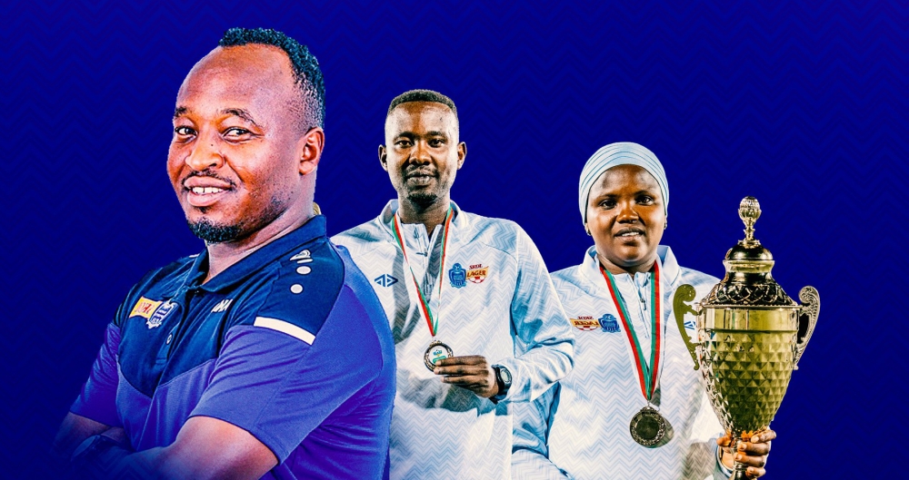 Iquel Fleury Rudasingwa (C) has been appointed new coach of Rayon Sports women&#039;s team, taking pover from Claude Rwaka (L) who was named assistant coach of the men&#039;s team-courtesy