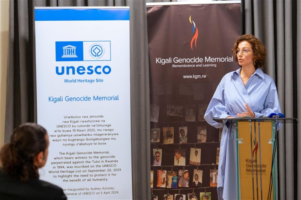 UNESCO Director-General Audrey Azoulay during her visit in Rwanda in September 2023. Courtesy