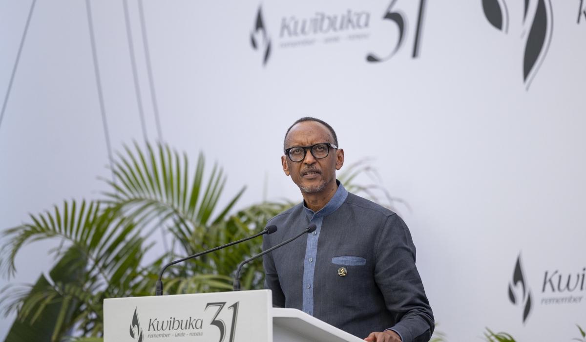 President Kagame  addressing Rwandans as the country and the rest of the world commenced the commemoration period of the 1994 Genocide against the Tusti, on April 7. Dan Gatsinzi
