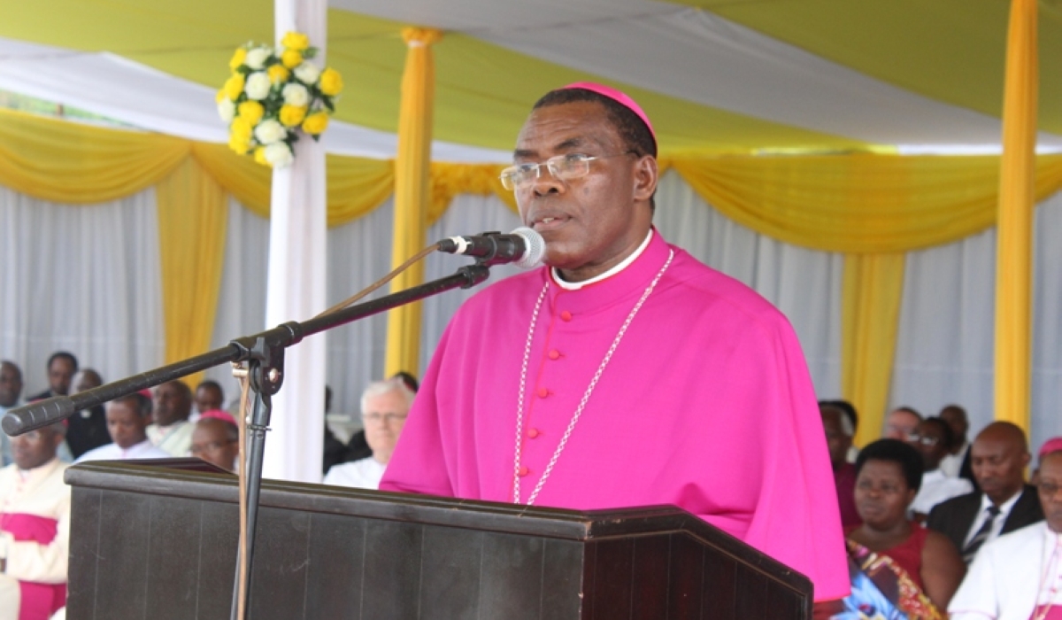 Anaclet Mwumvaneza, Bishop of Nyundo Diocese and Chairperson of the Episcopal Commission for Justice and Peace who signed the statement. File