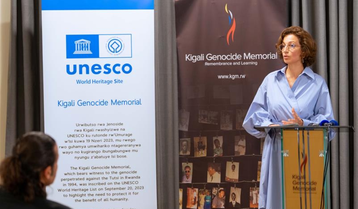 UNESCO Director-General Audrey Azoulay during her visit in Rwanda in September 2023. Courtesy