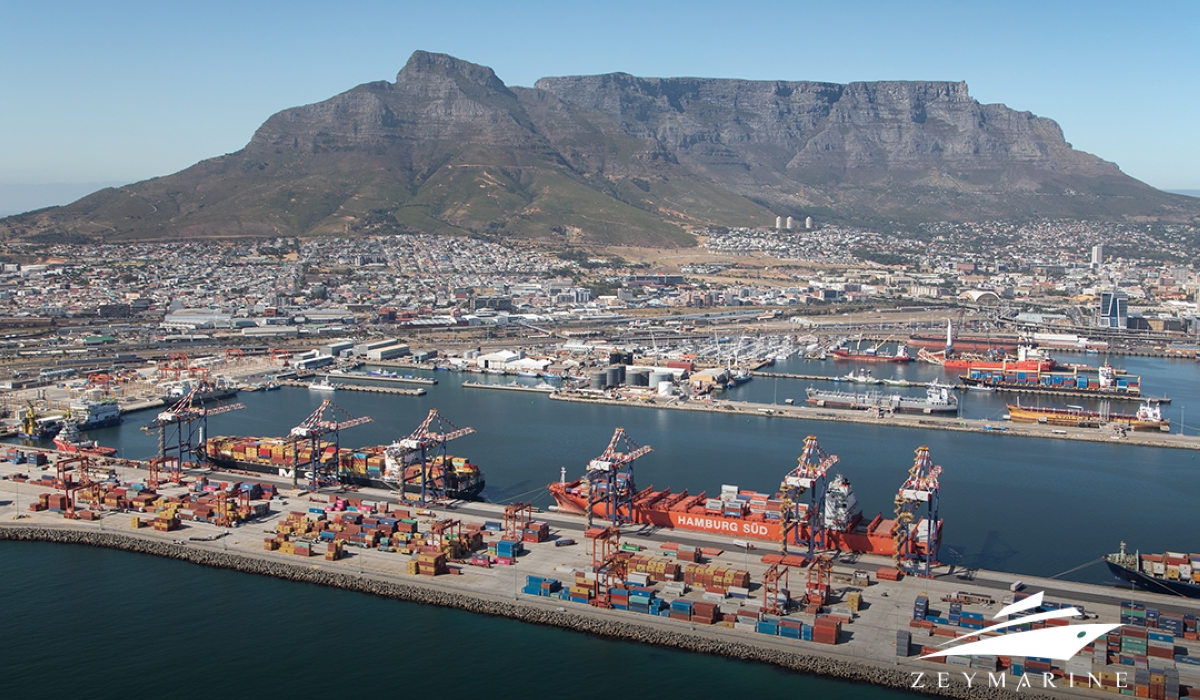 A view of Cape port in South Africa