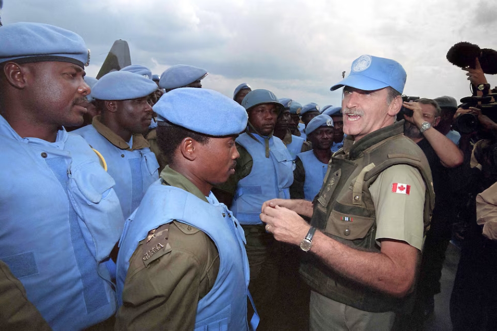 Lieutenant-General Roméo Dallaire, a Canadian military officer who was force commander of the UN peacekeeping mission for Rwanda.