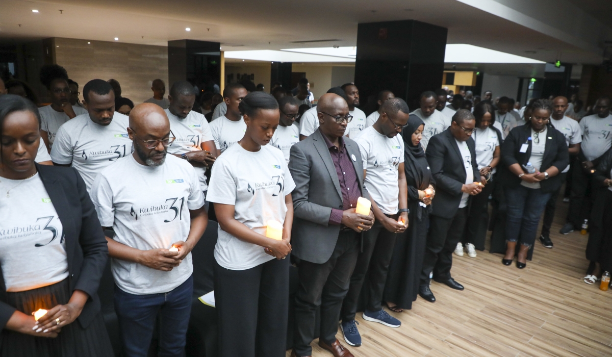 The management and staff of BPR Bank Rwanda commemorated 33 former Banque Populaire du Rwanda staff who were killed during the 1994 Genocide against the Tutsi   on April 11. All photos by Craish Bahizi