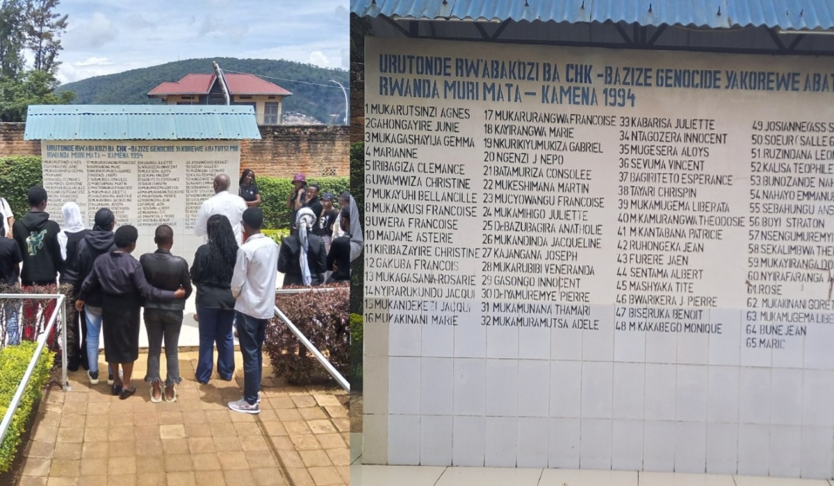 On April 17, 1994, several Tutsi, including patients, their caretakers, and other people who had taken refuge at Kigali University Teaching Hospital (CHUK), were attacked during the Genocide against the Tutsi. Courtesy
