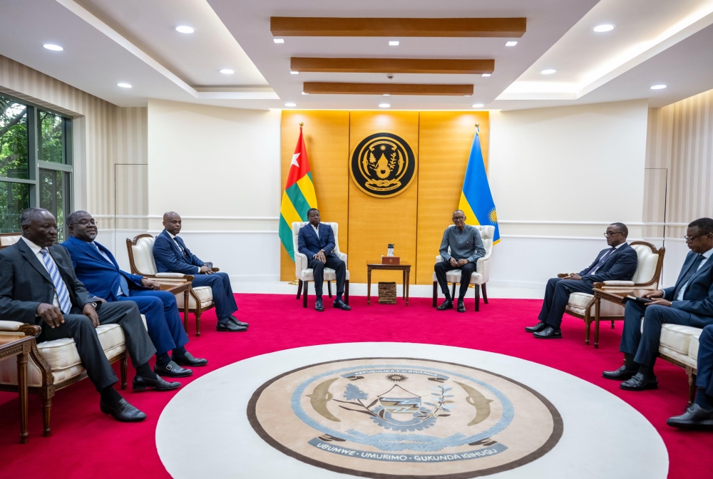 President Paul Kagame and Togolese President Faure Gnassingbe discussed on the ongoing crisis in DR Congo and its implications on the Great Lakes Region. President Paul Kagame and Togolese President Faure Gnassingbe discussed on the ongoing crisis in DR Congo and its implications on the Great Lakes Region.
