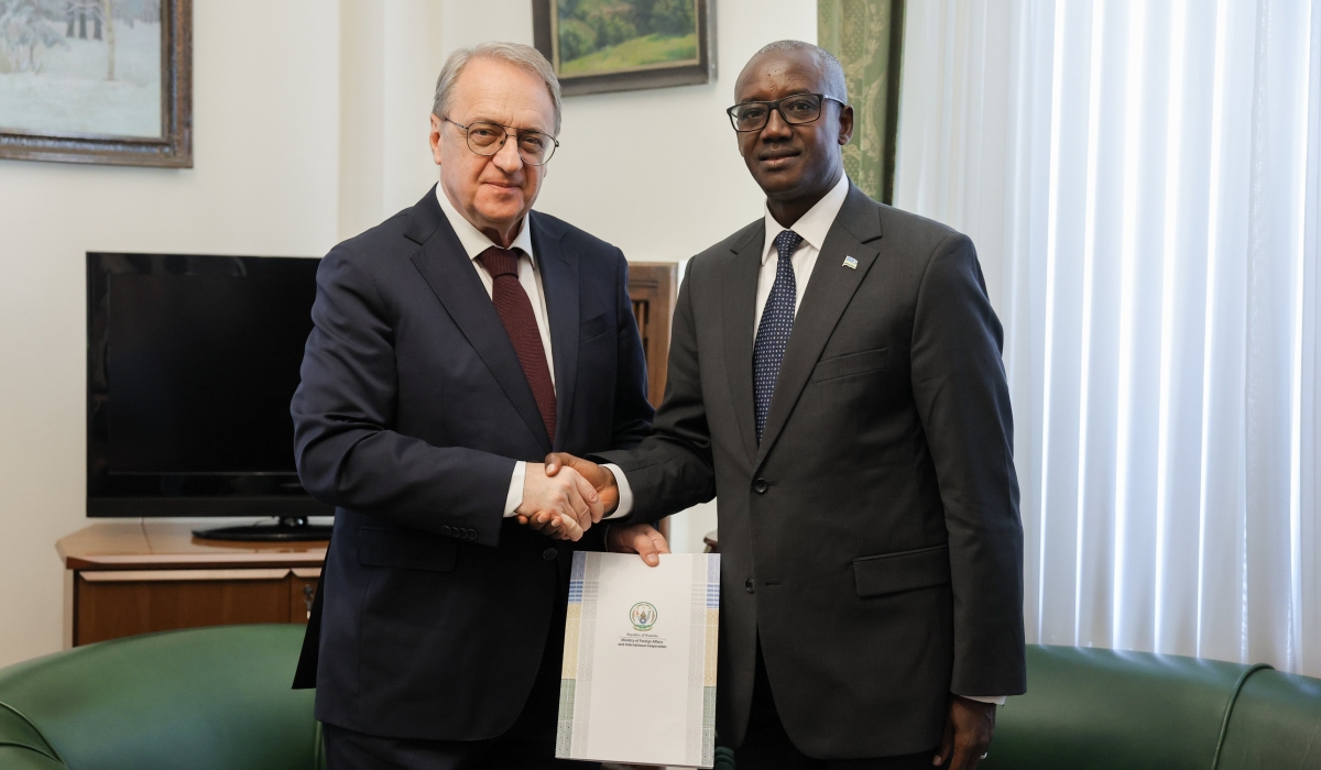 Maj. Gen. Joseph Nzabamwita, Ambassador of the Republic of Rwanda, presented copies of Letters of Credence to H.E. Mikhail Bogdanov, Deputy Minister of Foreign Affairs of the Russian Federation