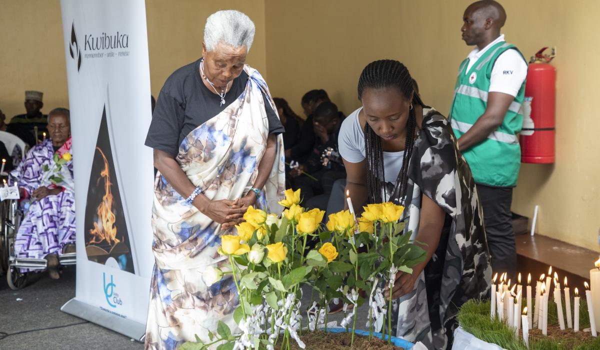 Members of Unity Club Intwararumuri  joined elderly Genocide survivors known as Intwaza during the commemoration of the Genocide against the Tutsi. ALL PHOTOS BY CRAISH BAHIZI