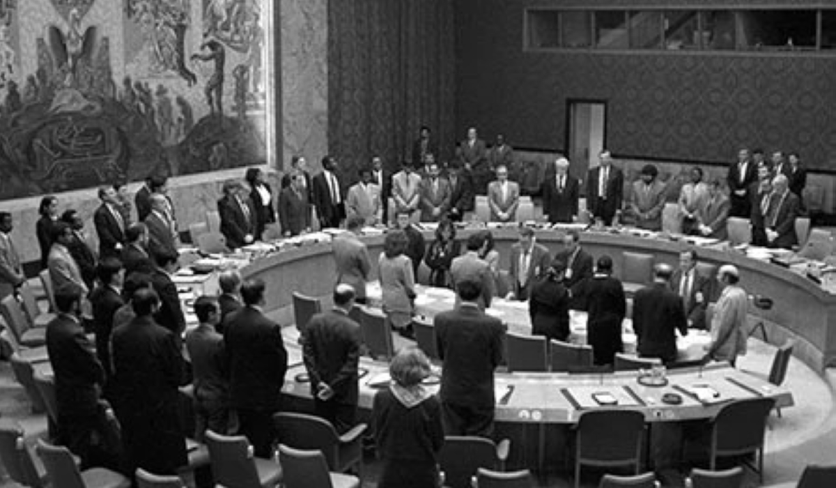 On April 29, 1994, the United Nations Security Council formally addressed the escalating genocide against the Tutsi in Rwanda. Courtesy